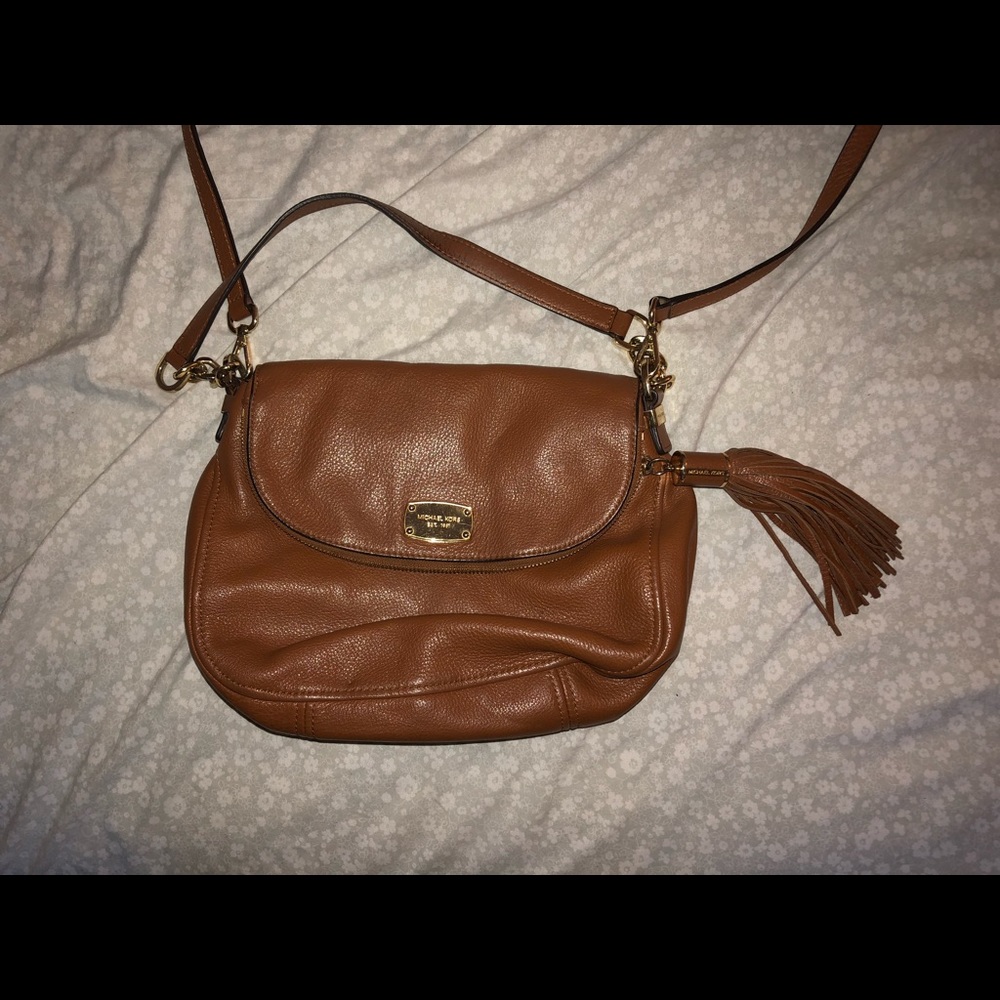 Michael Kors tan crossbody bag